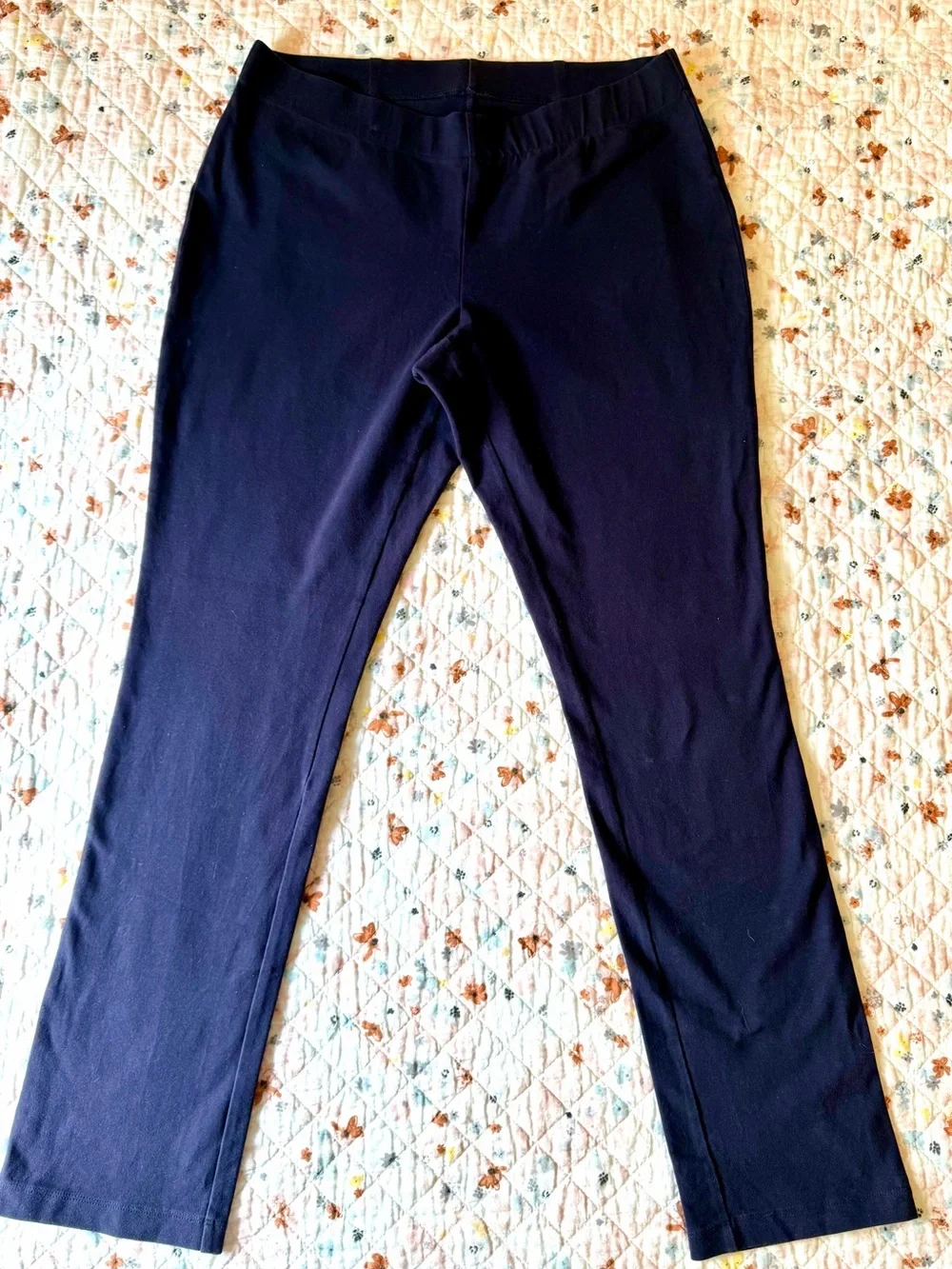 Lands' End Starfish Women's Straight-Leg Pants - Navy Blue Size M
